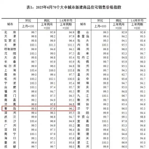 数据出炉！6月青岛新房二手房价格同比降幅继续收窄