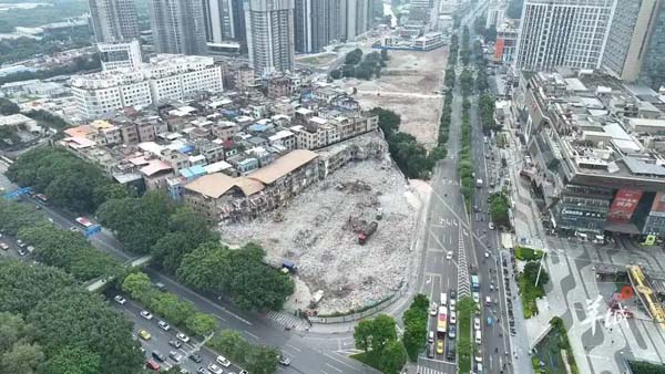 新中轴海珠南洲片区改造有新进展，回迁地块已完全拆平